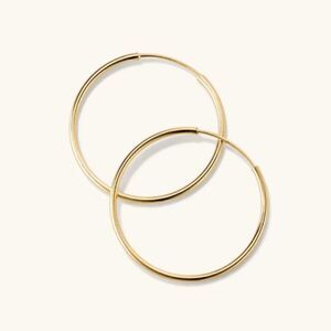 14k Real Gold hoop earrings | hoop earrings | 1.5 mm thickness | Real Gold |